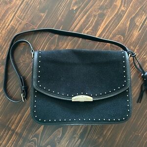 Kate Spade Suede & Leather Studded Crossbody Bag